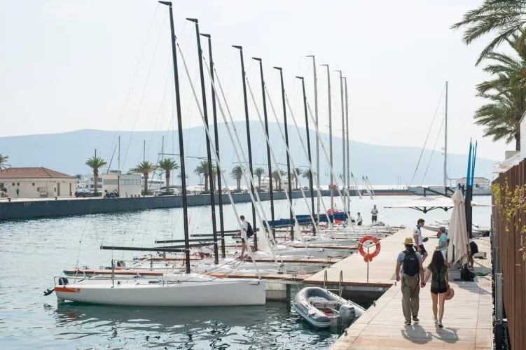 Montenegro J70 Racing fleet, 9 boats in Porto Montenegro